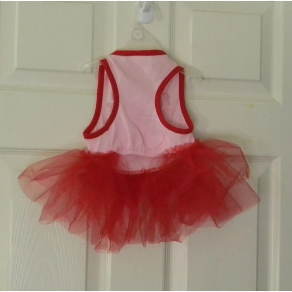 SimplyDog Tutu Apparel Furever Pink Red Velentines NWT